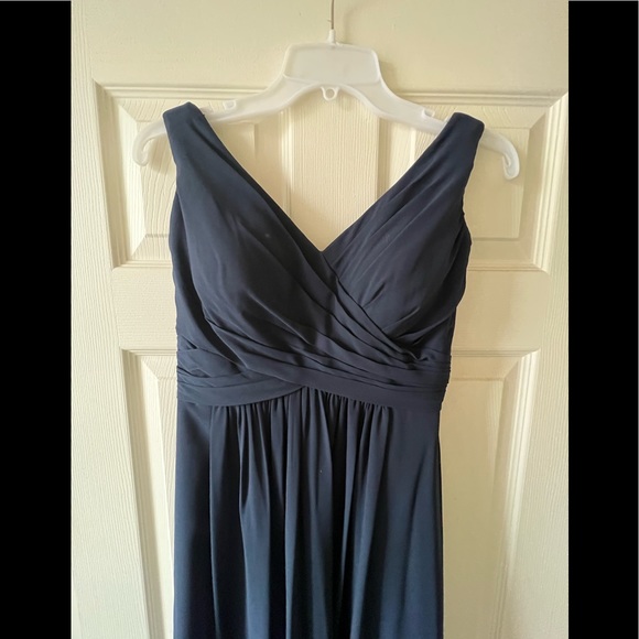Bill Levkoff Navy Blue Bridesmaid Gown Size 2 - Picture 9 of 14